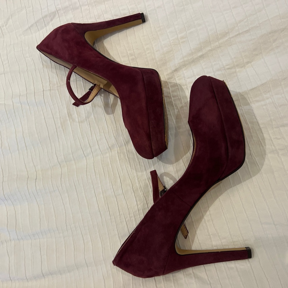 Vince Camuto Deep Red Platform Heels